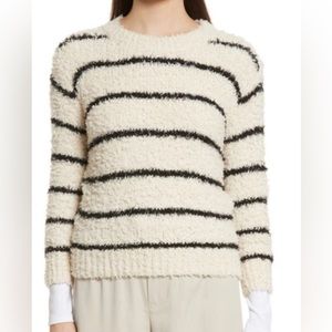 VINCE FUSSY STRIPE Sweater crew neck pullover